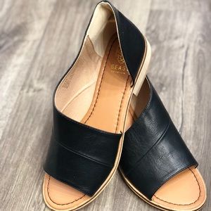 Slip On Open Toe Cut Out Ankle Flat Bootie